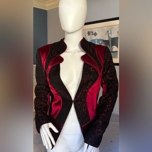 Bebe red and black blazer jacket